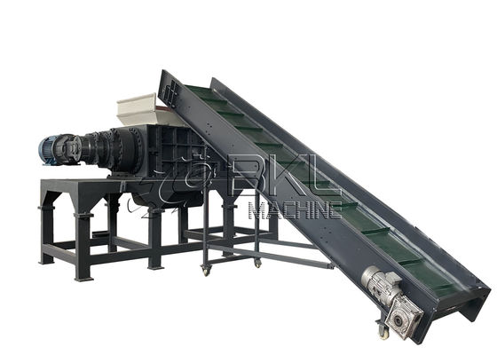 DS600 Double Shaft Shredder Machine Machine 15KW Plastic Film Woven Jumbo Bag