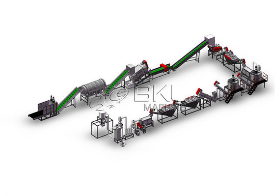 Debaler Pet Flakes Hot Washing Machine 1500Kg H Plastic Washing Plant